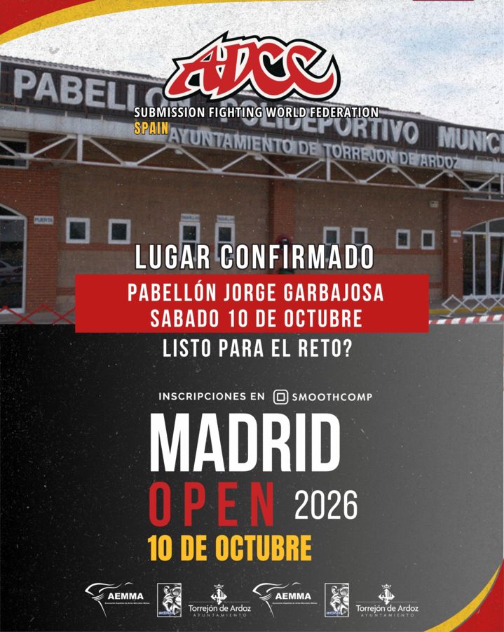 ADCC Spain Madrid Open en Torrejón de Ardoz el 10 de octubre